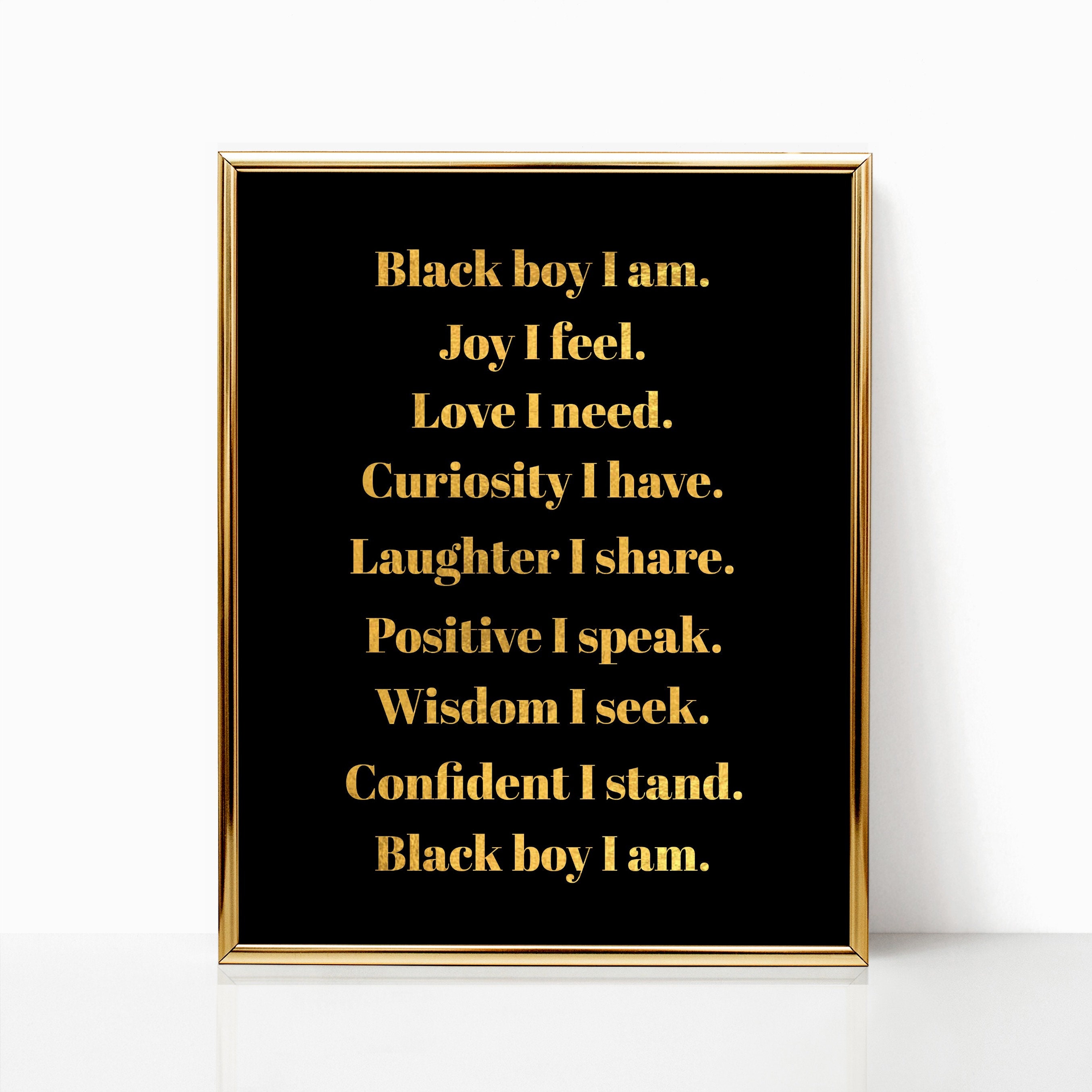 Black Boy I Am Positive Affirmation Black Boy Joy Wall Art Etsy Black Boy I Am Positive Affirmation Black Boy Joy Wall Art Etsy
