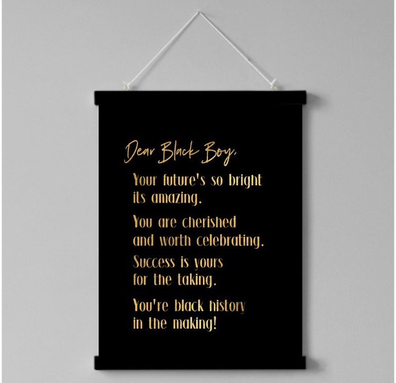 Download Black Boy Joy Dear Black Boy Wall Art Self Love Black Boy ...