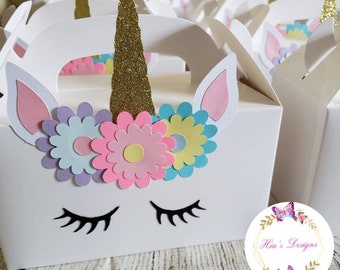 Unicorn favor boxes - unicorn party- unicorn party favors - unicorn bags-unicorn party supplies- favor boxes - party supplies/ unicorn party