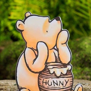 Watercolor clasic winnie the pooh watercolor standee /aquarela pooh signs/winnie the pooh decorations/winnie the pooh birthday/ cutouts