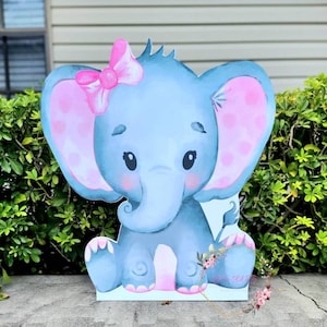 baby Elephant standee/ party props/ cutouts/standees/birthday decorations baby shower decorations/custom orders /party signs