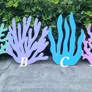 Under the sea cutouts/under the sea corals/under the sea decorations/corals/seaweed/props/under the sea party decorations/mermaid cutouts