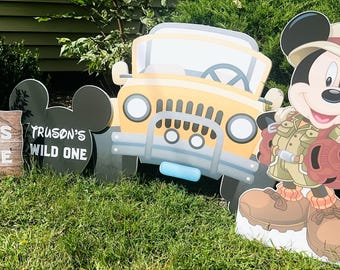 Safari standee/ mouse safari/ safari party/ safari decorations/safari birthday/safari mouse decorations/safary party decorations