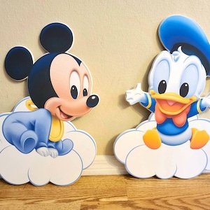 baby mouse standee - baby mouse in cloud standee - mouse baby baby prop - mickey baby cutout/  -mickey baby Mickey baby stand up-