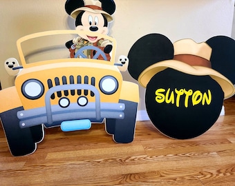 Ready to ship Safari standee/ mouse safari/ safari party/ safari decorations/safari birthday/safari mouse decorations/safary party decor