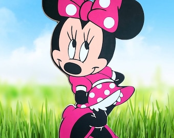 girl mouse stands, mouse standees/  mouse standee  party props  Mouse Stand up- mouse cutouts