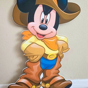 Cowboy mouse props/-cowboy mouse cutouts/ cowboy party / mouse standee- mickey party decorations  mouse party props  Mouse Stand up