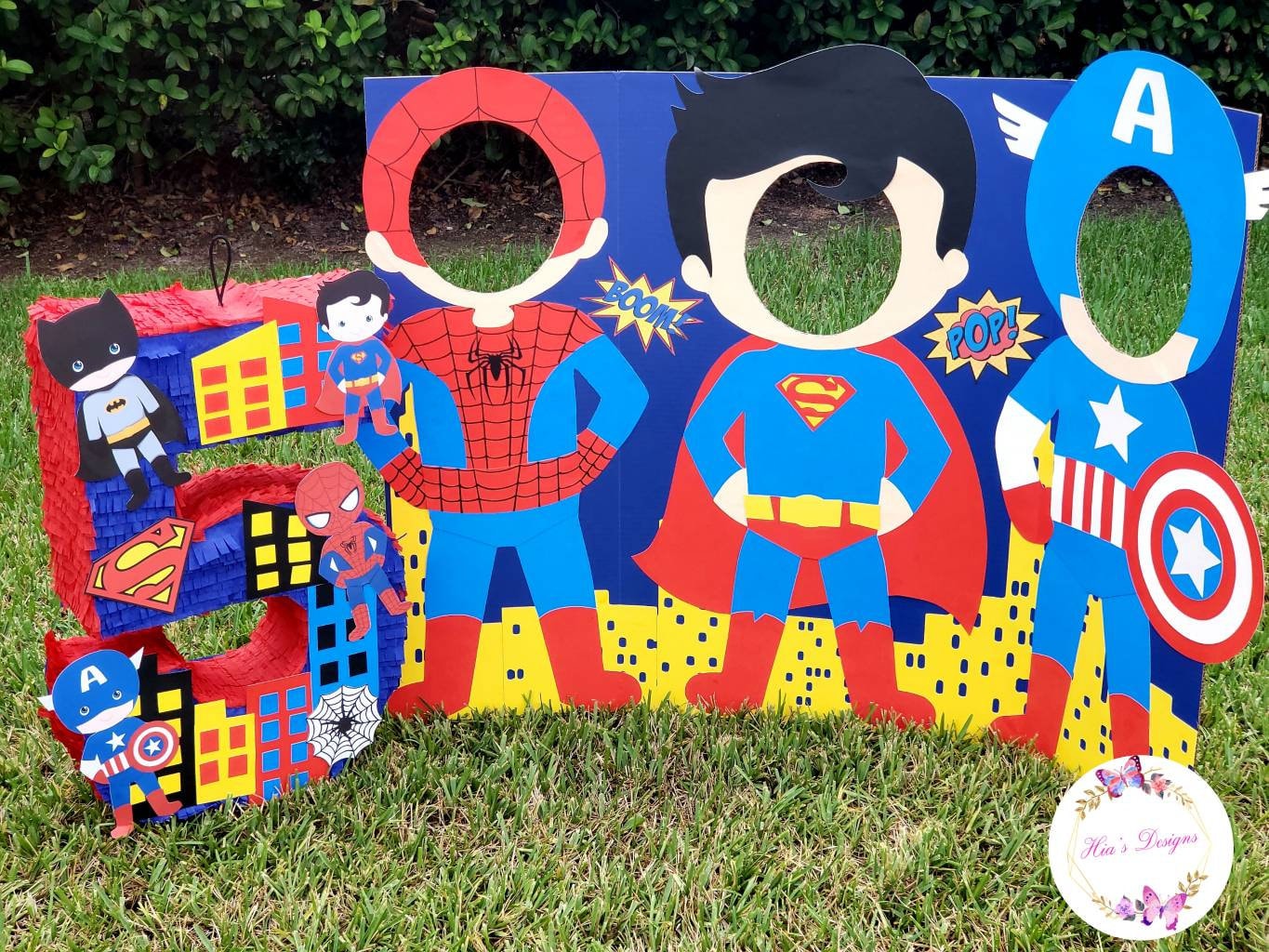 Superheros Photobooth Batman Batgirl Robin Superheros Party Decorations ...