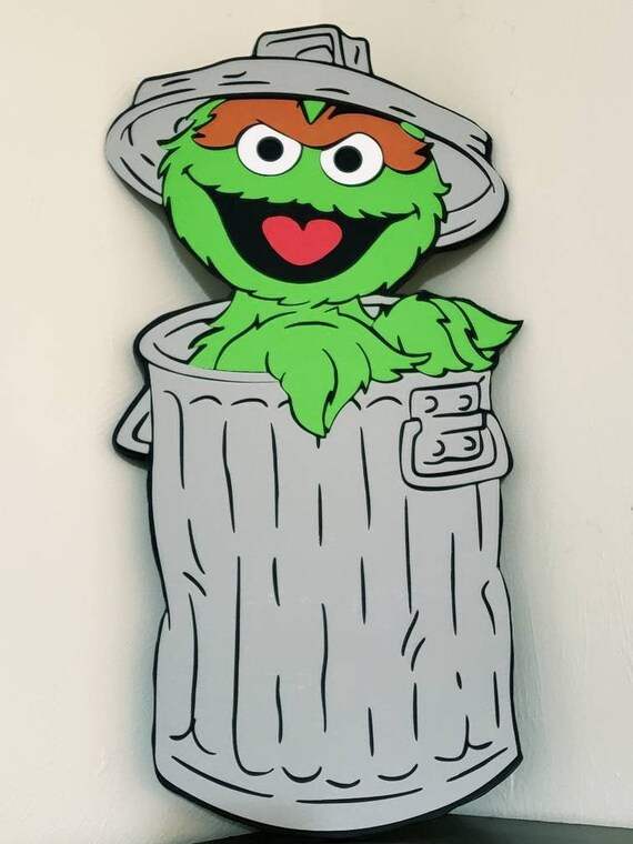 2ft Oscar The Grouch Sesame Street Props Oscar Sesame Street Etsy
