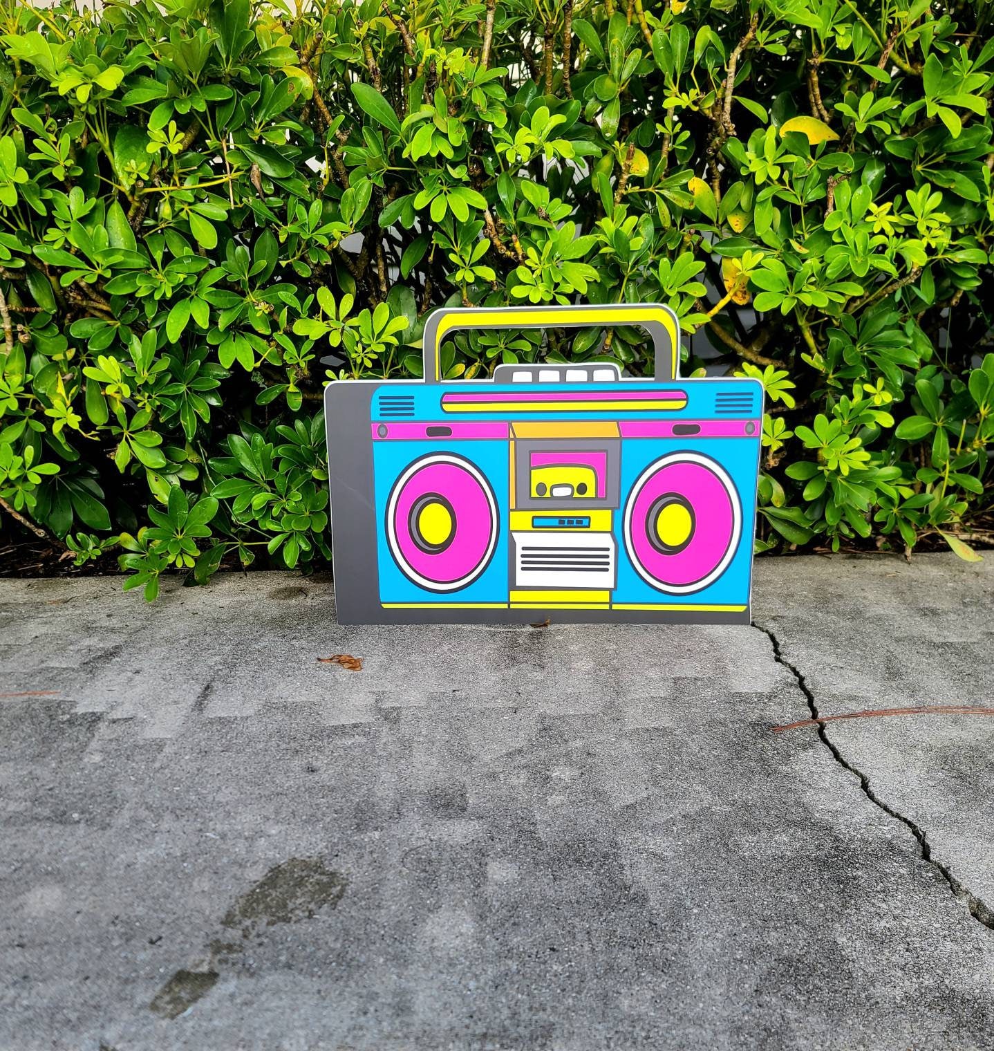 Illustrated Boombox Cardboard Stand-Up
