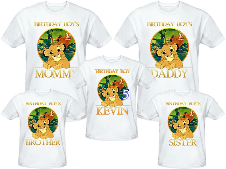 Lion King Birthday Shirt Personalized Name and Age Customized - Etsy