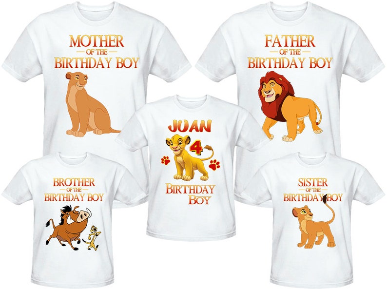 Lion King Birthday Shirt Personalized Name and Age Customized - Etsy