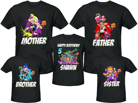 Splatoon 2 Personalized Birthday Party Favor Gift T-Shirt NEW