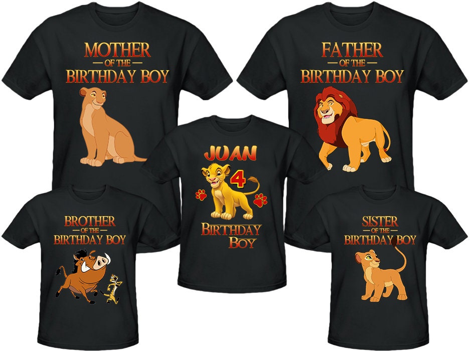 Download Lion King Birthday Shirt Personalized Name And Age Customized Etsy