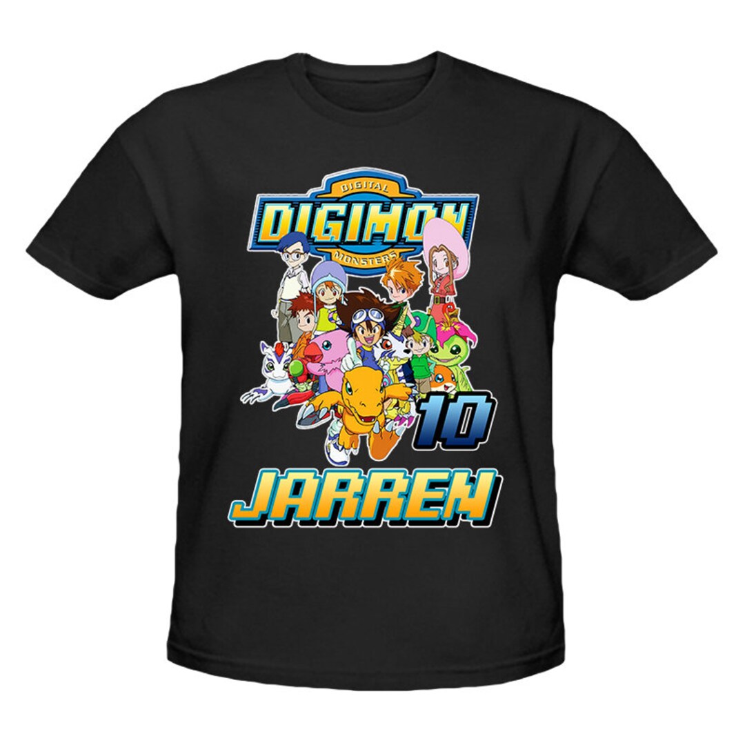 Digimon Birthday Shirt Personalized Name and Age Customized Etsy