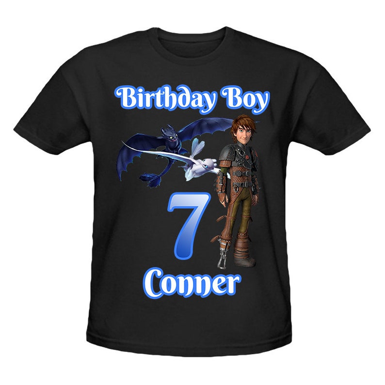 How to Train Your Dragon Birthday Shirt Personalized Name and Etsy