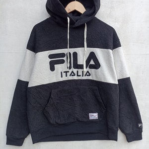 Vintage Fila sweater hoodies spell out fleece