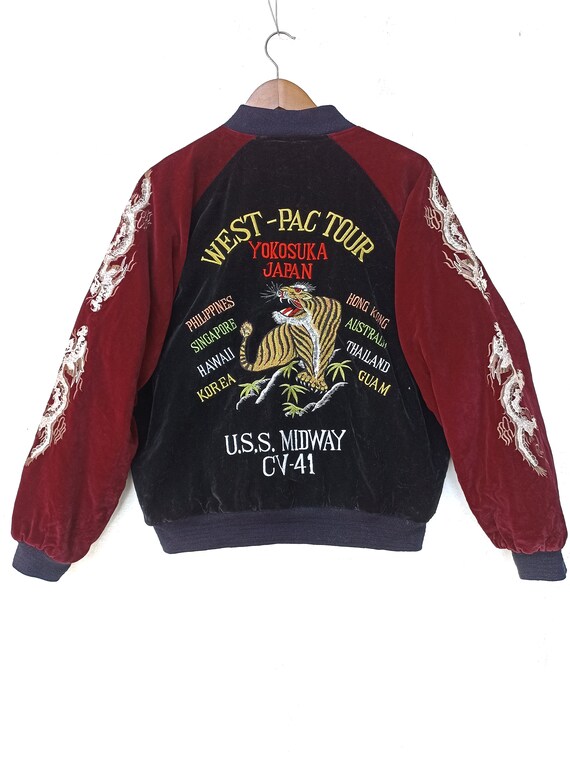 Vintage Sukajan Souvenir Jacket West Pac Tour Yok… - image 1