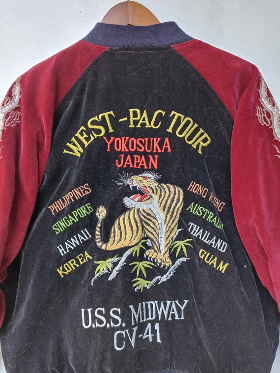 Vintage Sukajan Souvenir Jacket West Pac Tour Yok… - image 10