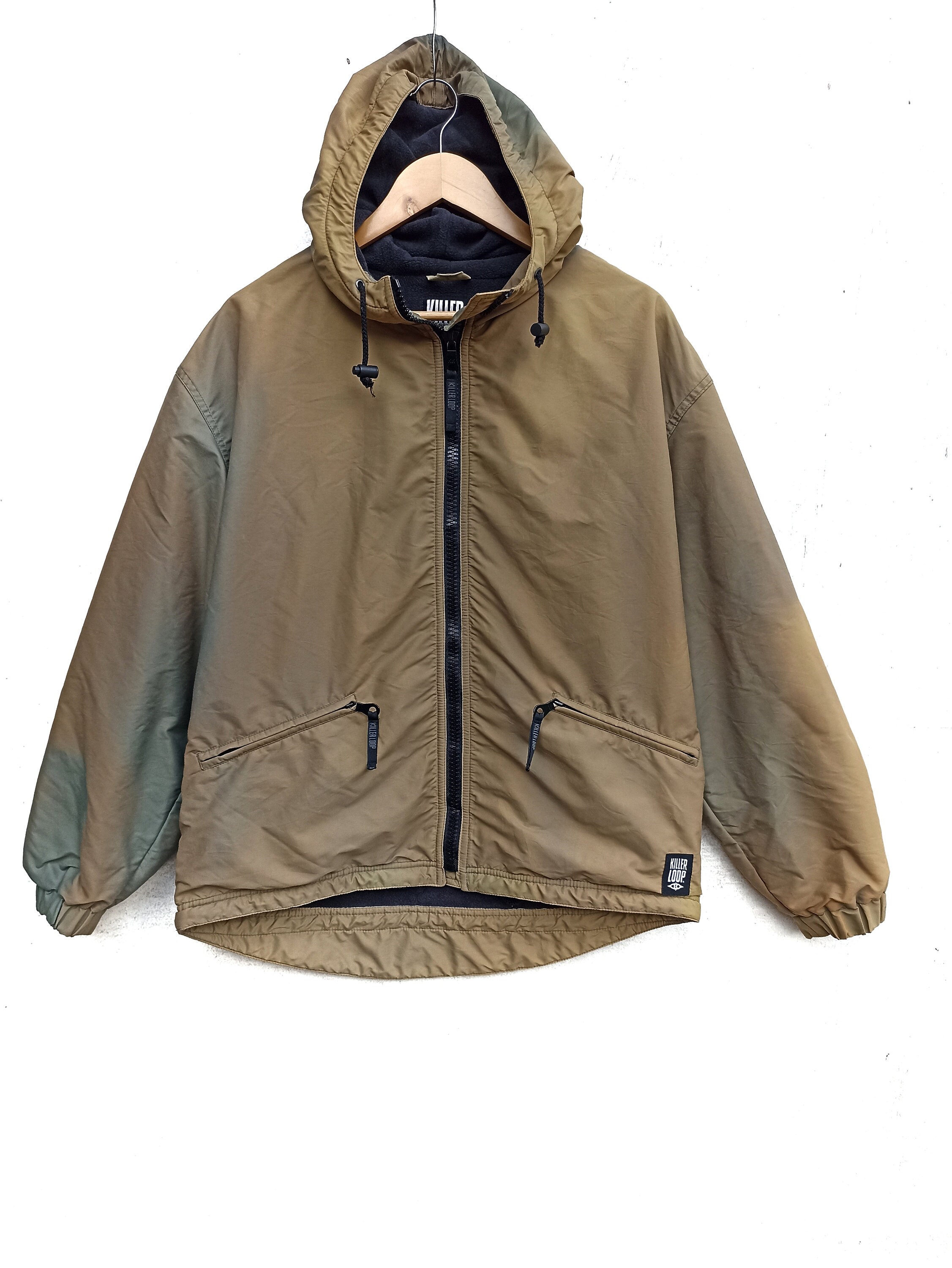 90sキラーループ　ダークグレー マウンテンパーカー　スケートウェア Killer Loop Jacket Mens Sz L/XL 90s Surf Skate Sunglasses