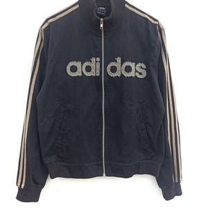Vintage 90s Adidas Trefoil Three Stripes Hoodie Jacket