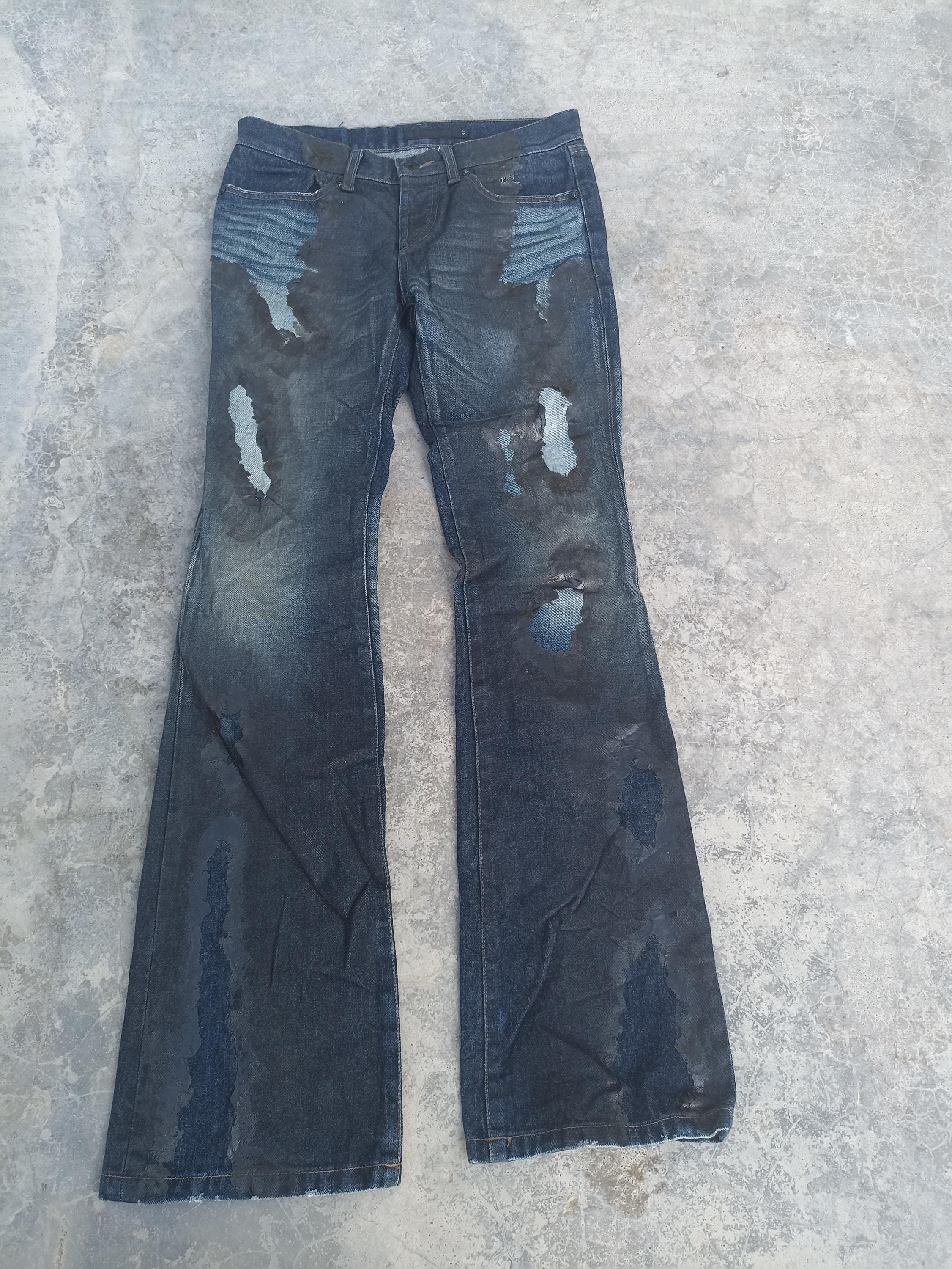 archive FUGA black flare denim pants y2k