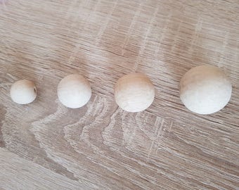 Perles en bois naturel Projets d’artisanat rond 10 x 25mm inachevé