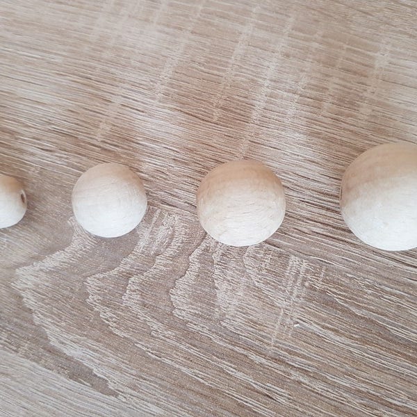 Perles en bois naturel Projets d’artisanat rond 10 x 25mm inachevé