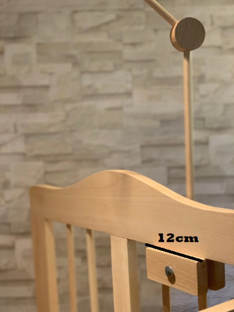 Baby Wooden Cot Mobile Arm,Bird Design Baby Mobile Arm For Baby Cot Crib Holder Adjustable DIY Baby Mobile Stand Bracket Hanging Mobile Bed Bell Wind Chi