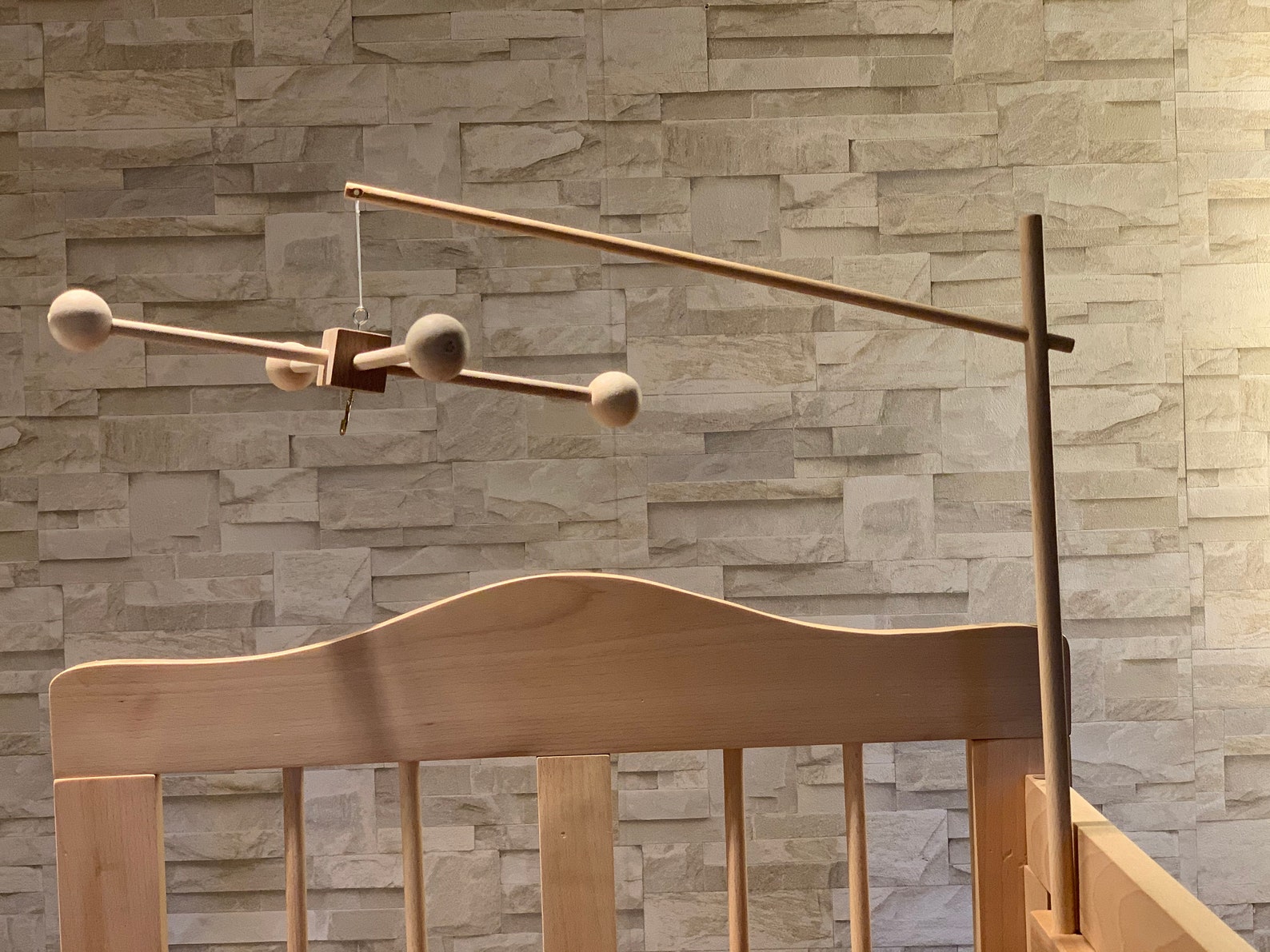 Cot mobile hanger Baby mobile hanger Crib wooden mobile Etsy