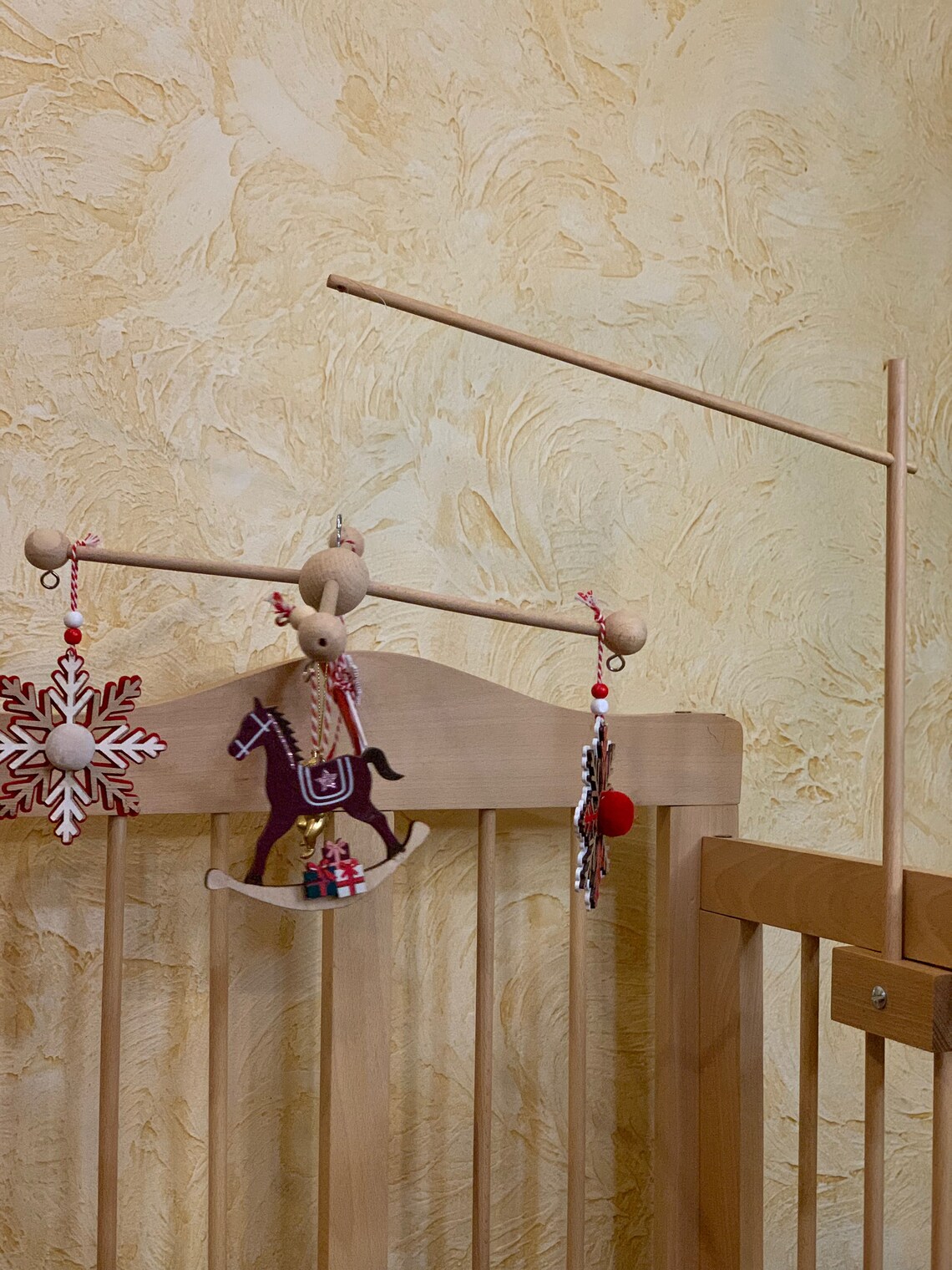 Cot Mobile Hanger Baby Mobile Hanger Crib Wooden Mobile Etsy UK