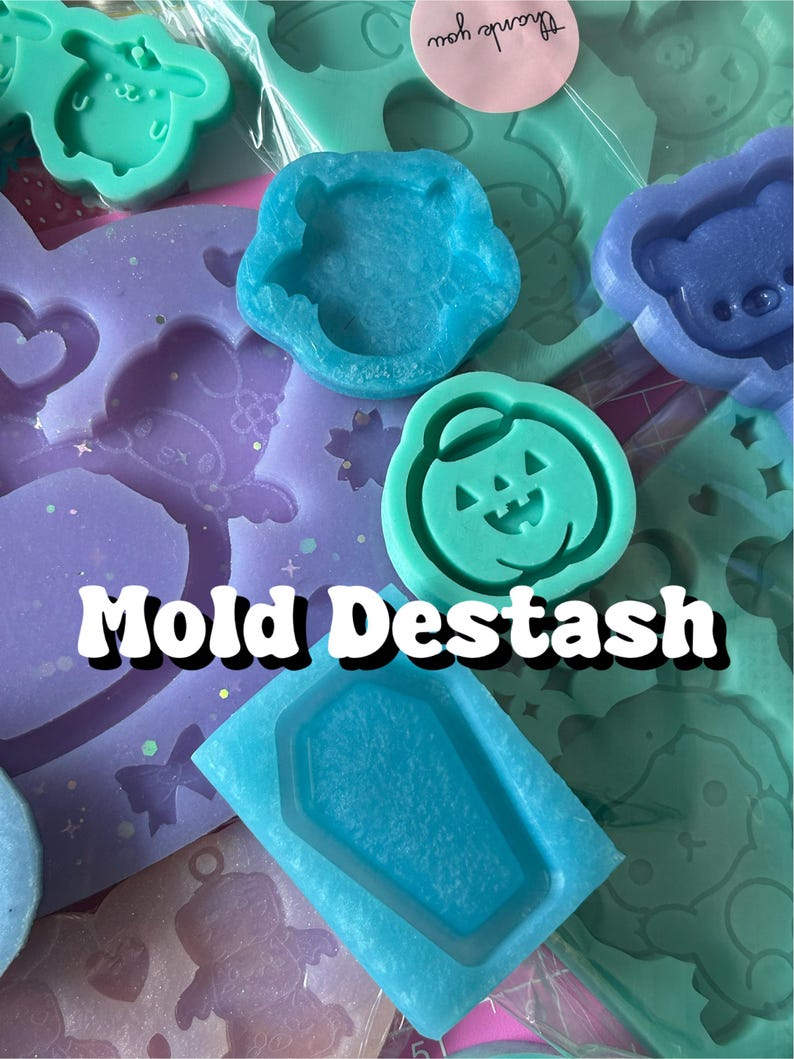 Destash silicone resin molds - kawaii, anime , spooky, Halloween, bunny , bear , ghost, hearts, dishes image 1