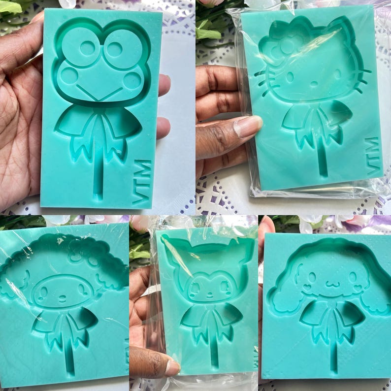 Destash silicone resin molds - kawaii, anime , spooky, Halloween, bunny , bear , ghost, hearts, dishes image 4