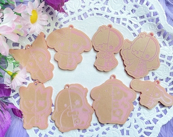 X-ray Kawaii characters  & bit palette silicone resin mold