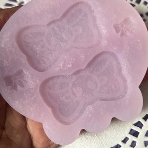 Skull bow hair clips silicone mold Bgrade