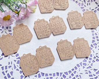 Kawaii milk earrings silicone resin molds - egg boy , bunny  , frog , dog , Pom , cinna