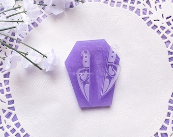Ghost face knife earring resin mold