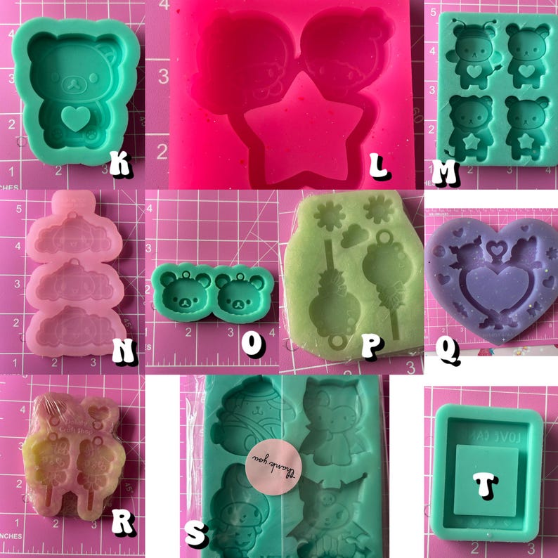 Destash silicone resin molds - kawaii, anime , spooky, Halloween, bunny , bear , ghost, hearts, dishes image 6