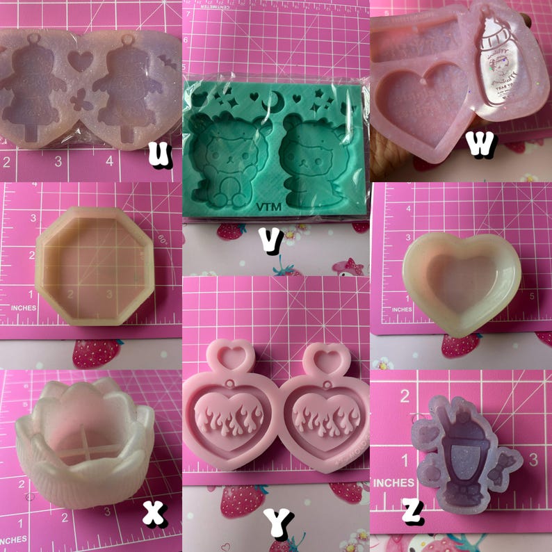 Destash silicone resin molds - kawaii, anime , spooky, Halloween, bunny , bear , ghost, hearts, dishes image 7