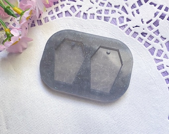 Coffin earrings resin mold