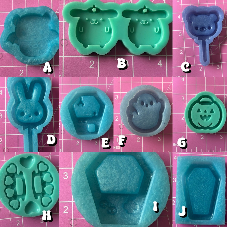 Destash silicone resin molds - kawaii, anime , spooky, Halloween, bunny , bear , ghost, hearts, dishes image 5