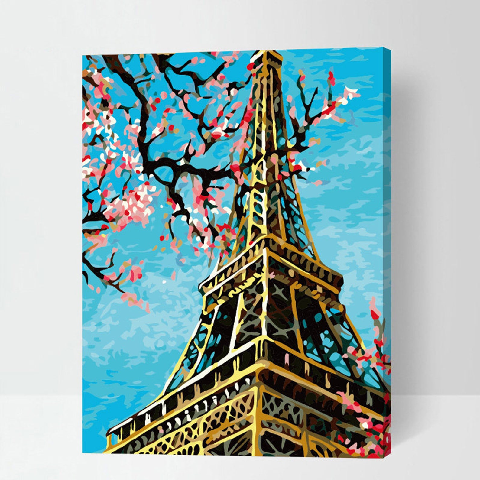 Paint by Number Kit Paris in the Spring// Oil Painting Paris Etsy