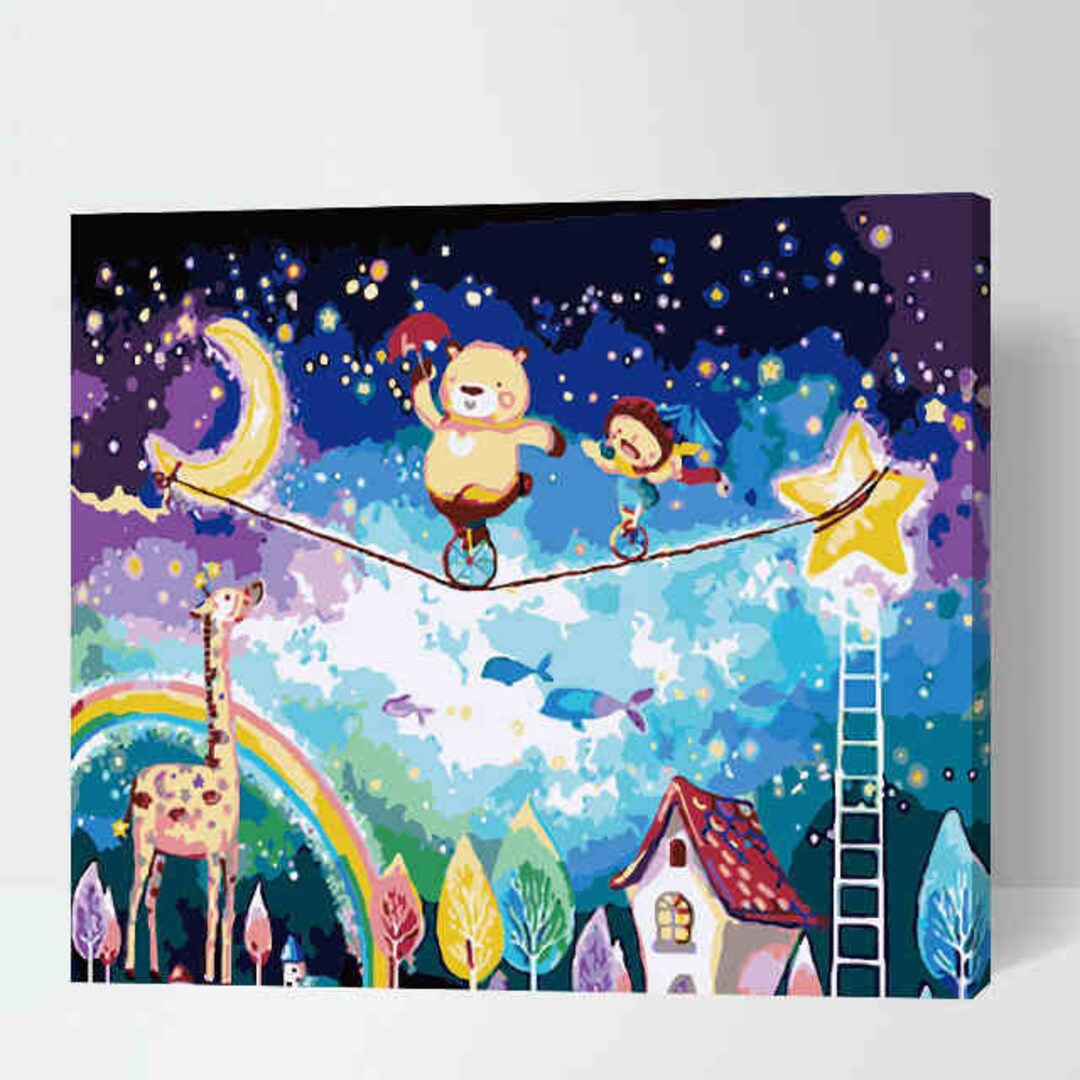 Fairy Tale World/ Paint by Number Kit/ Painting Kit/ Painting/ Diy Art