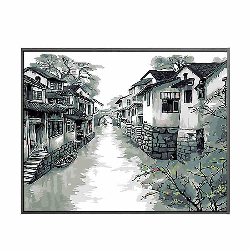 Chinese Style Paint by Number Kit// Paint by Number Jiangnan Etsy