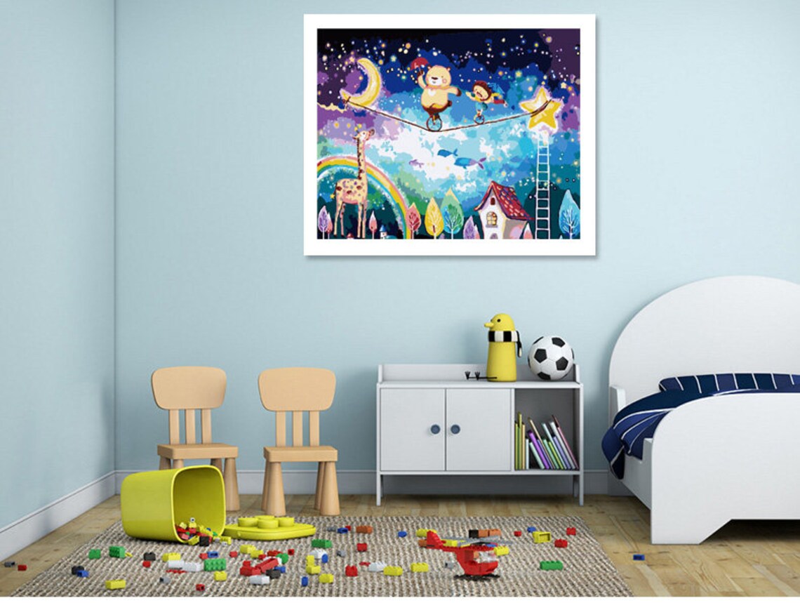 Fairy Tale World/ Paint by Number Kit/ Painting Kit/ Painting/ Etsy