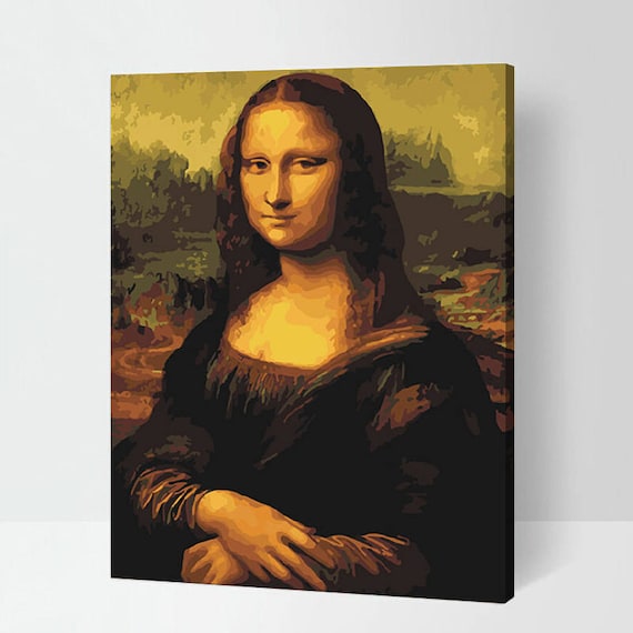 Leonardo DA Mona Pintura por número kit Mona - Etsy España