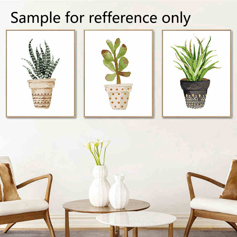 Modern Plant Painting Simple Flowers Painting Paint By Etsy
