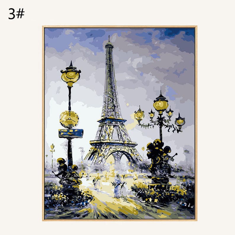 Paint by Number La Tour Eiffel// the Eiffel Tower Paint by Etsy