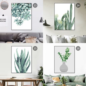 Paint by number kit Agave plant, beautiful plant ,paint by numbers,color by number Modern Minimalist Bedroom Living Room Decoration Canvas image 5