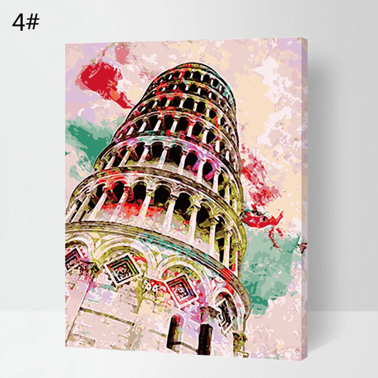 Statue of Liberty Paint by Number Kit// Abstract Building Big Etsy